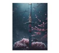 Puzzles 52x38cm/1000pcs pour Adolescents Moonlight Katana Puzzles pour Adultes Jeux De Détente Découpe De Précision Défi À Compléter 52x38cm/1000pcs