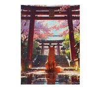 Puzzles 52x38cm/1000pcs pour Adolescents Mystic Kitsune Gateway Puzzle pour Adultes, Jouet, Décoration Murale, pour S'amuser en Famille, Défi À Relever 52x38cm/1000pcs