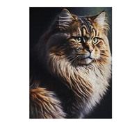 Puzzles 52x38cm/1000pcs pour Adolescents Paint Long Hair Cat Puzzle pour Adultes, Jouet, Décoration Murale, pour S'amuser en Famille, Défi À Relever 52x38cm/1000pcs