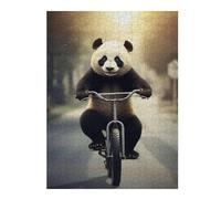 Puzzles 52x38cm/1000pcs pour Adolescents Panda on A Bicycle Puzzle pour Adultes Jeux De Détente Décoration Parfaite Défi Éducatif 52x38cm/1000pcs