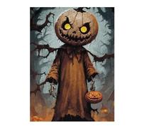 Puzzles 52x38cm/1000pcs pour Adolescents Pumpkin Man Halloween Art Puzzles pour Adolescents - Jeu Manuel - Décoration Murale - Cadeaux Anti-Stress 52x38cm/1000pcs