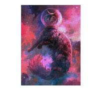 Puzzles 52x38cm/1000pcs pour Adolescents Purple Space Cat Puzzle Jeux De Détente Vacances À La Maison Passer Le Temps pour Les Jeux 52x38cm/1000pcs