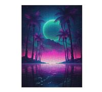 Puzzles 52x38cm/1000pcs pour Adolescents Retro Synthwave Oasis Puzzle Jeux De Famille Décoration Intérieure Cadeaux Anti-Stress 52x38cm/1000pcs