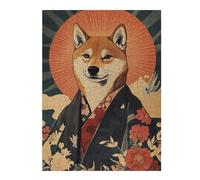 Puzzles 52x38cm/1000pcs pour Adolescents Shiba Inu Japanese Kimono Jeux Relaxants pour Adultes Difficile Difficile Cadeaux pour Les Amis Et La Famille 52x38cm/1000pcs