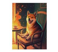 Puzzles 52x38cm/1000pcs pour Adolescents Shiba is Fine Now Puzzle Adulte Jeu Manuel D'assemblage De Motifs pour Les Jeux 52x38cm/1000pcs