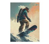 Puzzles 52x38cm/1000pcs pour Adolescents Snowboarder in Action -2 Jeux Relaxants pour Adultes Difficile Difficile Cadeaux pour Les Amis Et La Famille 52x38cm/1000pcs