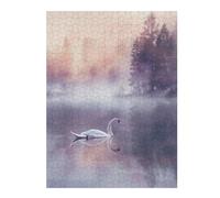 Puzzles 52x38cm/1000pcs pour Adolescents Swans Dawn Serenity Puzzles pour Adultes, Jouet, Décoration Murale, Une Œuvre d'art, Défi Éducatif 52x38cm/1000pcs