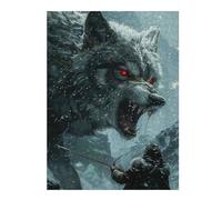 Puzzles 52x38cm/1000pcs pour Adolescents Viking Fenrir Wolf Puzzle Jeux De Famille Décoration Intérieure Cadeaux Anti-Stress 52x38cm/1000pcs
