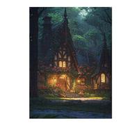 Puzzles 52x38cm/1000pcs pour Adolescents Whispering Willow Cottage Puzzles pour Adultes Jouets Anti-Stress Cadeaux d'anniversaire pour Les Amis Et La Famille 52x38cm/1000pcs
