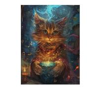 Puzzles 52x38cm/1000pcs pour Adolescents Wiseman Cat Puzzles À Monter Soi-même, Jouets De Course À La Main, Une Offre Idéale comme Cadeau pour Toute La Famille 52x38cm/1000pcs