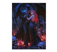 Puzzles 52x38cm/1000pcs pour Adultes Baron Samedi and Maman Brigitte Gothic Romance in A Graveyard Puzzle pour Adultes Jeu Manuel Décoration Murale Cadeau d'anniversaire Unique 52x38cm/1000pcs