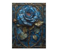Puzzles 52x38cm/1000pcs pour Adultes Blue Gothic Rose Puzzles À Monter Soi-même, Jouets, Modèles À Assembler, Cadeaux pour Les Amis Et La Famille 52x38cm/1000pcs