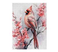 Puzzles 52x38cm/1000pcs pour Adultes Cardinal Cherry Blossom Casse-têtes pour Adultes, Jeu De Réflexion Difficile, Cadeau d'anniversaire Unique 52x38cm/1000pcs