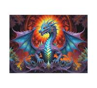Puzzles 52x38cm/1000pcs pour Adultes Dragon Wings of Radiance Puzzles pour Adultes Jeu Manuel Difficile Difficile Cadeaux pour Les Amis Et La Famille 52x38cm/1000pcs