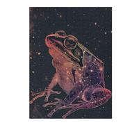 Puzzles 52x38cm/1000pcs pour Adultes Frog Silhouette Galaxy Puzzle Anti-Stress, Jouet De Décoration Intérieure, Défi Éducatif 52x38cm/1000pcs