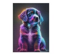 Puzzles 52x38cm/1000pcs pour Adultes Neon Puppy Art Puzzles À Monter Soi-même, Jouets, Modèles À Assembler, Cadeaux pour Les Amis Et La Famille 52x38cm/1000pcs