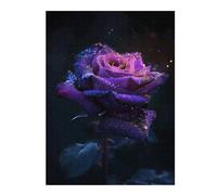 Puzzles 52x38cm/1000pcs pour Adultes Purple Rose Casse-têtes pour Adultes, Jeu De Réflexion Difficile, Cadeau d'anniversaire Unique 52x38cm/1000pcs