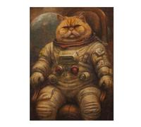 Puzzles 52x38cm/1000pcs pour Adultes Space Astronaut Funny Cat Puzzles À Monter Soi-même, Jouets, Modèles À Assembler, Cadeaux pour Les Amis Et La Famille 52x38cm/1000pcs