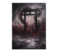 Puzzles 52x38cm/1000pcs pour Adultes Tentacle Torii Gate Puzzle Anti-Stress, Jouet De Décoration Intérieure, Défi Éducatif 52x38cm/1000pcs