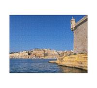 Puzzles 52x38cm/1000pcs pour Adultes Valletta from Grand Harbor Puzzle Adulte, Jeu De Réflexion, Décoration Intérieure, Défi À Relever 52x38cm/1000pcs