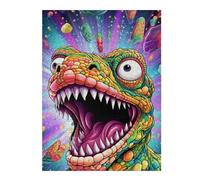 Puzzles 52x38cm/1000pcs pour Adultes Vibrant Dinosaur Artwork Casse-têtes pour Adultes Jeu Manuel Assemblage De Motifs Cadeaux De Noël Et d'anniversaire 52x38cm/1000pcs