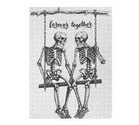 Puzzles 52x38cm/1000pcs Swing Skeleton Love Casse-tête pour Adultes, Jeu De Réflexion, pour S'amuser en Famille, Cadeaux d'anniversaire Et De Noël Uniques 52x38cm/1000pcs