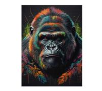 Puzzles 52x38cm/1000pcs The Old Gorilla Casse-tête pour Adultes, Jeu De Réflexion, pour S'amuser en Famille, Cadeaux d'anniversaire Et De Noël Uniques 52x38cm/1000pcs