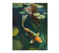 Puzzles 52x38cm/1000pcsPour Adolescents Koi Fish Swimming in Pond Puzzles À Monter Soi-même, Jouets De Course À La Main, Une Offre Idéale comme Cadeau pour Toute La Famille 52x38cm/1000pcs