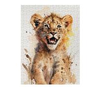 Puzzles 52x38cm/1000pcsPour Adolescents Lion Watercolor Sketch Puzzles pour Adultes Jouets Anti-Stress Cadeaux d'anniversaire pour Les Amis Et La Famille 52x38cm/1000pcs