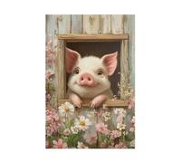 Puzzles 70 Pièces Adultes Animal Cochon Fleur 20 x 15 cm Jeu Educatif Puzzle Impossible Puzzle Adultes 70 Pièces Puzzles