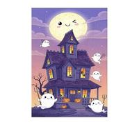 Puzzles 70 Pièces Adultes Fantôme Château, Jouet Educatif Développe Observation et Logique, Puzzle Adultes 70 Pièces 20 x 15 cm