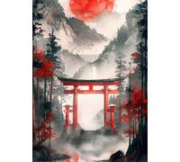 Puzzles 70 Pièces Adultes Peinture L'Encre 20 x 15 cm Jeu Educatif Puzzle Impossible Puzzle Adultes 70 Pièces Puzzles