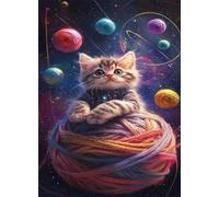 Puzzles 700 Pièces Adultes Chat l'espace Fantastique 52x38 cm, Jeu éducatif Défi Jouet Développe Observation et Logique, Puzzle 700 Pieces