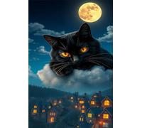 Puzzles 700 Pièces Adultes Cité Chats Lunaires 52x38 cm, Jeu éducatif Défi Jouet Développe Observation et Logique, Puzzle 700 Pieces