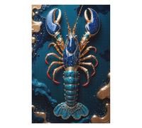 Puzzles 75x50cm/1000pcs Gold Lobster Kintsugi Art Casse-tête pour Adultes, Jeu De Réflexion, pour S'amuser en Famille, Cadeaux d'anniversaire Et De Noël Uniques 75x50cm/1000pcs
