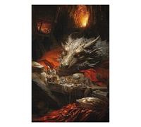 Puzzles 75x50cm/1000pcs Gold Treasure Dragon Casse-tête pour Adultes, Jeu De Réflexion, pour S'amuser en Famille, Cadeaux d'anniversaire Et De Noël Uniques 75x50cm/1000pcs