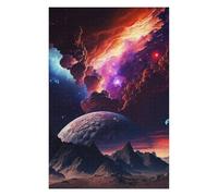 Puzzles 75x50cm/1000pcs pour Adolescents Alien Planet with Fiery Sky Puzzles pour Adultes Jeu Manuel pour S'amuser en Famille Cadeaux Anti-Stress 75x50cm/1000pcs
