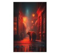 Puzzles 75x50cm/1000pcs pour Adolescents Amsterdam Red Light Bear Puzzle pour Adultes Jeux De Détente Décoration Parfaite Défi Éducatif 75x50cm/1000pcs