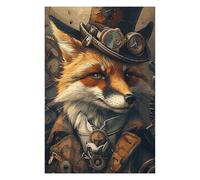 Puzzles 75x50cm/1000pcs pour Adolescents Animal Steampunk Fox Puzzles pour Adolescents - Jeu Manuel - Décoration Murale - Cadeaux Anti-Stress 75x50cm/1000pcs