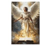 Puzzles 75x50cm/1000pcs pour Adolescents Archangel Uriel The Light of God Puzzles pour Adolescents - Jeu Manuel - Décoration Murale - Cadeaux Anti-Stress 75x50cm/1000pcs