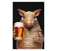 Puzzles 75x50cm/1000pcs pour Adolescents Armadillo with Beer Puzzle Adulte Jeu Manuel D'assemblage De Motifs pour Les Jeux 75x50cm/1000pcs