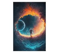 Puzzles 75x50cm/1000pcs pour Adolescents Astronaut in Fiery Tunnel Puzzles pour Adultes Jeu Manuel pour S'amuser en Famille Cadeaux Anti-Stress 75x50cm/1000pcs