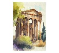 Puzzles 75x50cm/1000pcs pour Adolescents Bacchus Temple Watercolor Puzzles À Monter Soi-même, Jouets De Course À La Main, Une Offre Idéale comme Cadeau pour Toute La Famille 75x50cm/1000pcs
