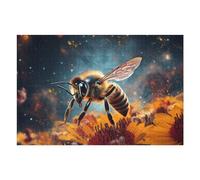 Puzzles 75x50cm/1000pcs pour Adolescents Bees in Space A Cosmic Pollinator Adventure Puzzle Adulte Jeu Manuel Décoration Parfaite Aide À Exercer Le Cerveau 75x50cm/1000pcs