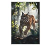Puzzles 75x50cm/1000pcs pour Adolescents Bobcat in The Forest Puzzles À Monter Soi-même, Jouets De Course À La Main, Une Offre Idéale comme Cadeau pour Toute La Famille 75x50cm/1000pcs