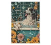 Puzzles 75x50cm/1000pcs pour Adolescents Borzoi Dog Puzzles pour Adultes Jeux De Société pour S'amuser en Famille Un pour Les Jeux 75x50cm/1000pcs