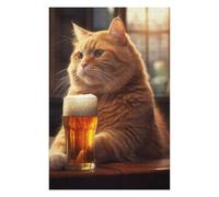 Puzzles 75x50cm/1000pcs pour Adolescents Cat Beer Pub Bar Puzzles À Monter Soi-même, Jouets De Course À La Main, Une Offre Idéale comme Cadeau pour Toute La Famille 75x50cm/1000pcs