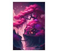 Puzzles 75x50cm/1000pcs pour Adolescents Cherry Blossom The Lake Puzzles pour Adultes Jouets Anti-Stress Cadeaux d'anniversaire pour Les Amis Et La Famille 75x50cm/1000pcs