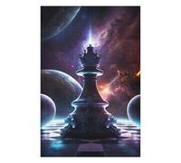 Puzzles 75x50cm/1000pcs pour Adolescents Chess in Space Jeu De Puzzle Familial pour Adultes, Amusant Et Humoristique, pour Stimuler Le Cerveau 75x50cm/1000pcs