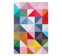 Puzzles 75x50cm/1000pcs pour Adolescents Colored Triangles A Puzzle Jeux De Détente Vacances À La Maison Passer Le Temps pour Les Jeux 75x50cm/1000pcs